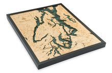Puget Sound Wood Carved Topographic Map