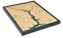 Washington D.C. Wood Carved Topographic Depth Chart/Map