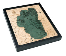 Lake Tahoe Wood Carved Topographical Depth Chart/Map