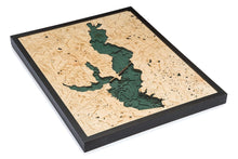 Lake Ray Hubbard Wood Carved Topographical Depth Chart/Map