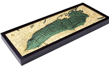 Lake Ontario Wood Carved Topographic Depth  Chart/Map