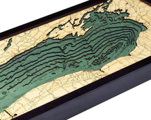 Lake Ontario Wood Carved Topographic Depth  Chart/Map