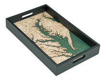 Chesapeake Bay Wooden Topographical Serving Tray