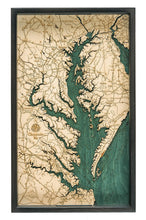 Chesapeake Bay Wooden Topographical Serving Tray