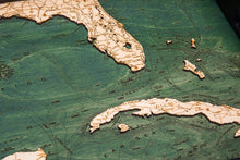 Gulf of Mexico Wooden Topographical Serving Tray