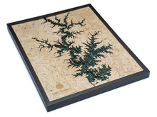 Lake Norman Wood Carved Topographical Depth Chart/Map
