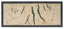 Finger Lakes Wood Carved Topographical Depth Chart/Map