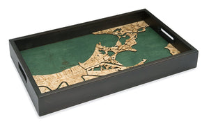 New Orleans Wooden Topographical Serving Tray