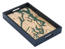Puget Sound Wooden Topographical Serving Tray