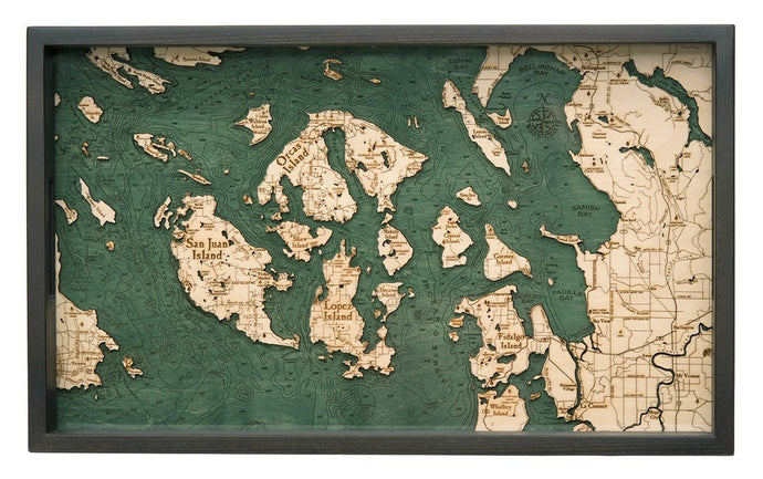 San Fransisco Wooden Topographical Serving Tray