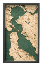 San Fransisco CA Wooden Topographical Serving Tray