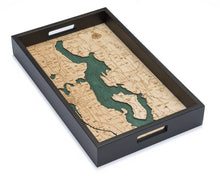 Lake Washington Wooden Topographical Serving Tray