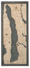 Torch Lake, Michigan Wood Carved Topographic Depth Chart/Map