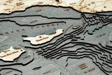 Santa Barbara/Channel Islands Wood Carved Topographic Depth Chart/Map
