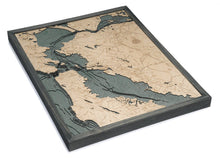 San Francisco/Bay Area Wood Carved Topographic Depth Chart/Map