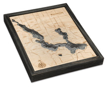 Walloon Lake, Michigan Wood Carved Topographic Depth Chart/Map