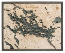 Lake Winnipesaukee Wood Carved Topographic Depth Chart/Map