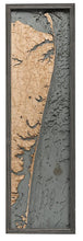 New Jersey North Shore Wood Carved Topographic Depth Chart/Map
