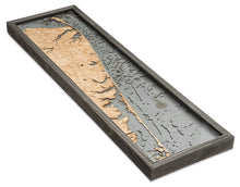 New Jersey North Shore Wood Carved Topographic Depth Chart/Map