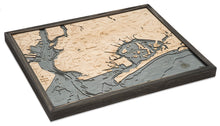 Brooklyn, NY Wood Carved Topographic Depth Chart/Map