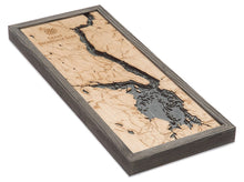 Great Sacandaga Lake Wood Carved Topographic Depth Chart/Map