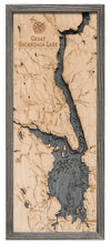 Great Sacandaga Lake Wood Carved Topographic Depth Chart/Map