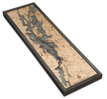 Lake Champlain, NY Wood Carved Topographic Depth Chart/Map