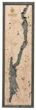 Lake George, NY Wood Carved Topographic Depth Chart/Map