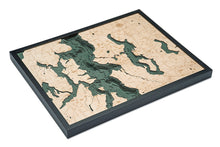 Seattle, WA Wood Carved Topographical Map