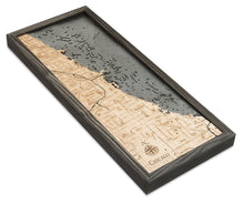 Chicago Wood Carved Topographic Depth Chart/Map