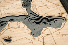 Walloon Lake, Michigan Wood Carved Topographic Depth Chart/Map