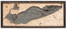 Lake Erie Wood Carved Topographic Depth Chart/Map