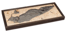Lake Erie Wood Carved Topographic Depth Chart/Map
