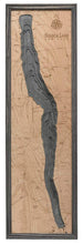 Seneca Lake Wood Carved Topographic Depth Chart/Map