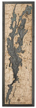Lake Champlain, NY Wood Carved Topographic Depth Chart/Map