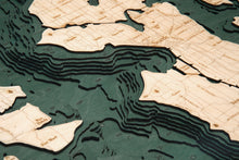 Seattle, WA Wood Carved Topographical Map